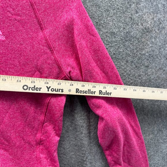 Adidas Sweatshirt Women XS Pink Long Sleeve Fleece Athletic Trainin ClimaWarm - Picture 8 of 10